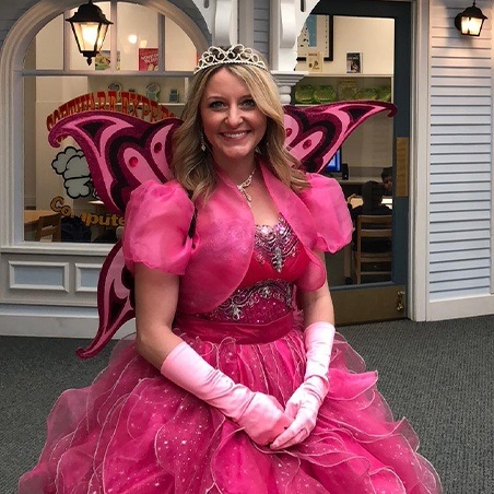 Dental team member dressed as a tooth fairy