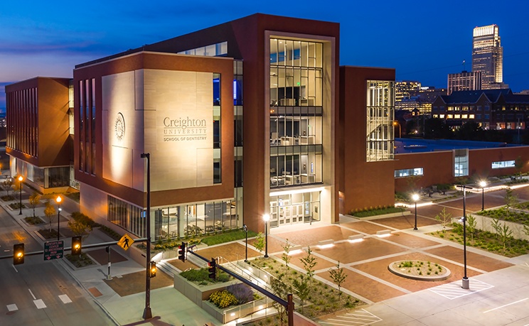 Outside view of dental school building