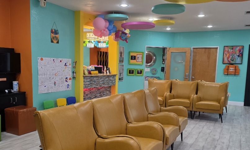 Dental office checkout desk