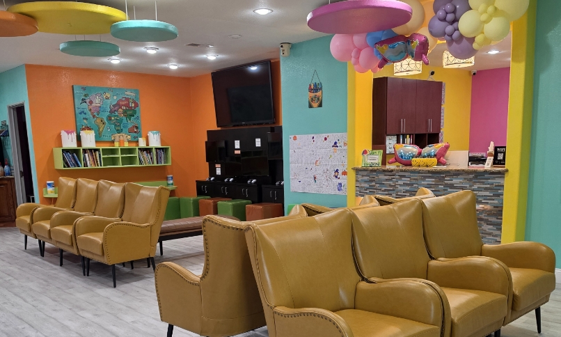 Dental office checkout desk