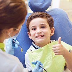 Child visiting the dentist in Wylie