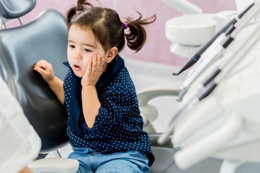 Toddler in the dental chair