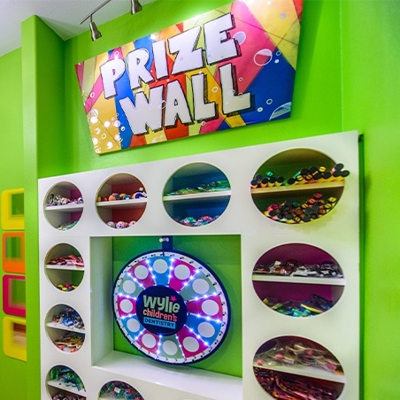 Dental office prize wall