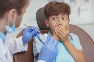 Child scared of the dentist